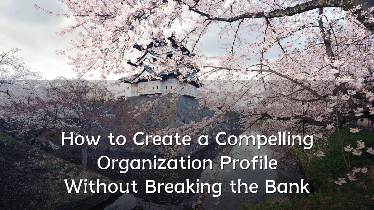 How to Create a Compelling Organization Profile Without Breaking the Bank