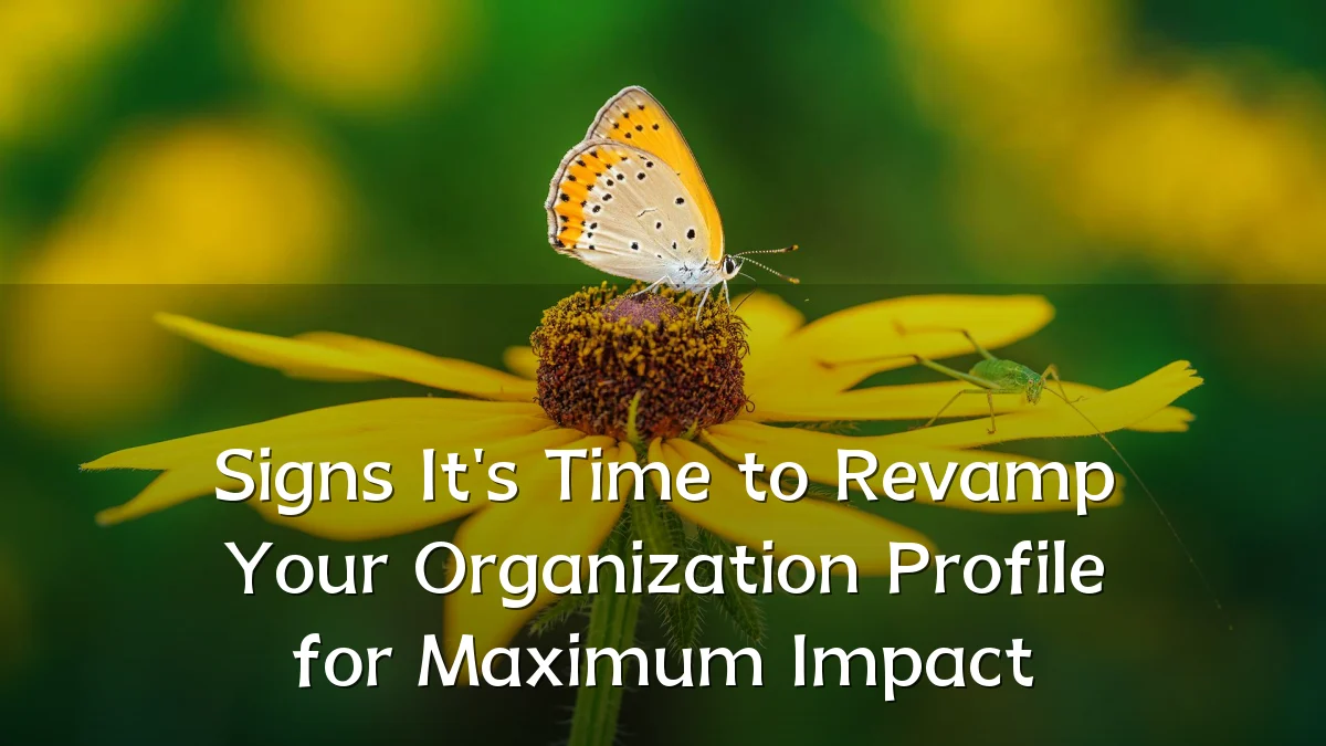 Signs It's Time to Revamp Your Organization Profile for Maximum Impact